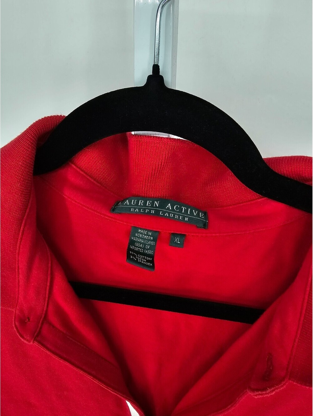 Vtg Lauren Ralph Lauren Active Womens Sz XL Sleeveless Polo Shirt Red - Picture 3 of 4